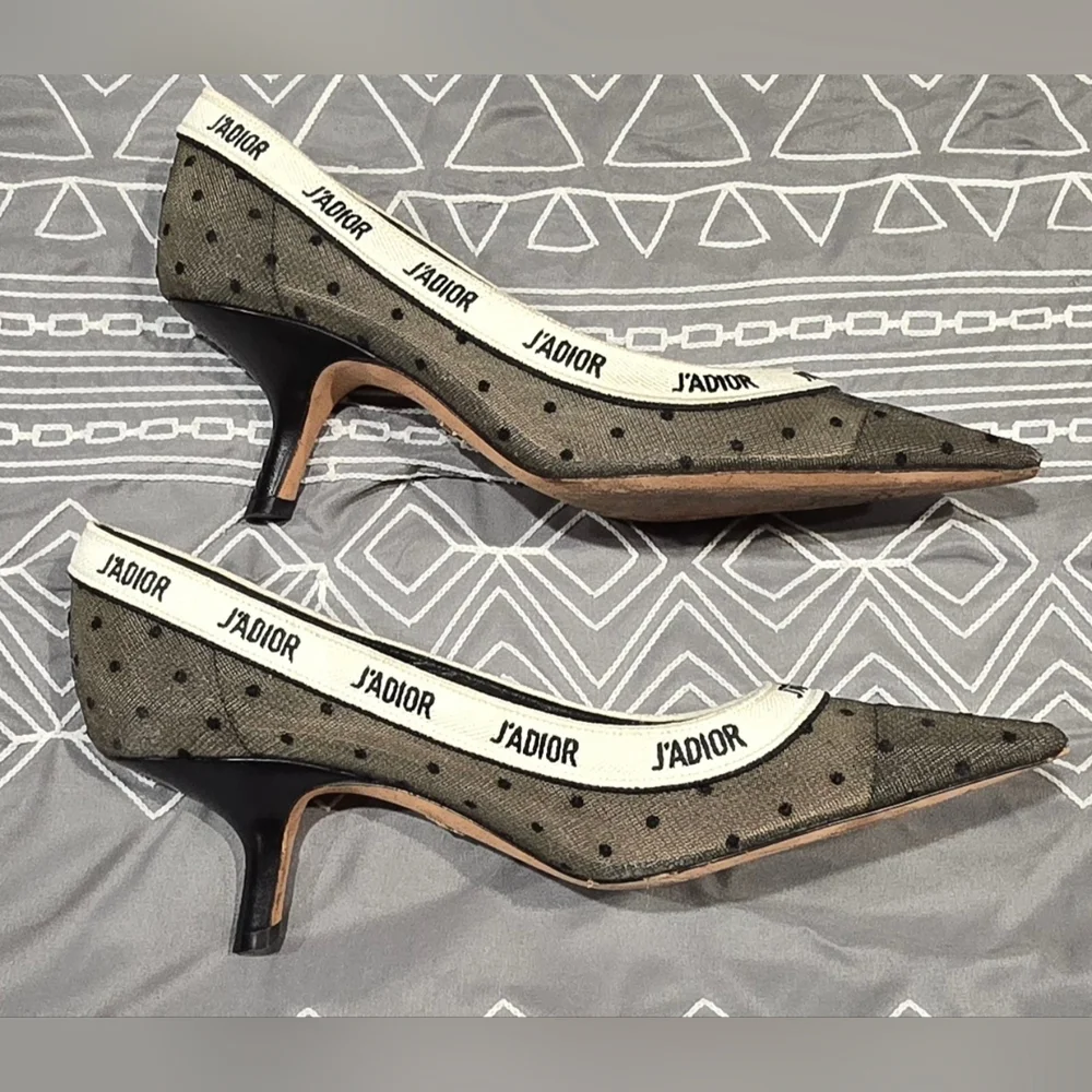 Christian Dior Limited Edition J'Adior Mesh Ribbon Pumps Size 39.5 (9.5 US) - Picture 3 of 8